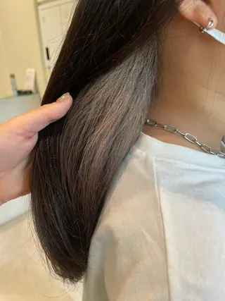 ロング カラー ボブ/インナーカラー /眉毛/Miyuのヘアスタイル