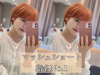 ショート 🎀大川 錬🎀 ブリーチなしWカラーのヘアスタイル
