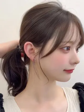 セミロング 縮毛・髪質改善🩰 mai🐰ྀི🤍のヘアスタイル