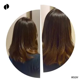 セミロング カラー ✨縮毛矯正✨髪質改善 ナカシマ ユミのヘアスタイル