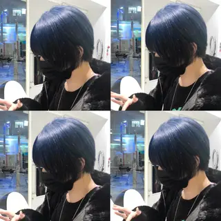 ショート カラー HOLON池袋所属・ウルフカット ハッシュカット/七海のヘアスタイル