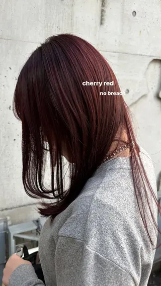 セミロング カラー v-lab studio所属・韓国レイヤーカット/ 艶カラー/ noaのヘアスタイル