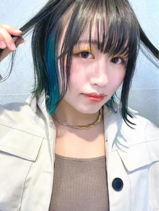 ミディアム カラー 透明感カラーブリーチ 🌼シゲモトアヤ🌼のヘアスタイル