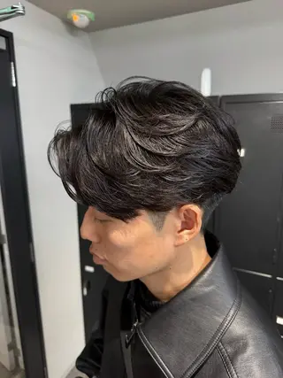 セミロング パーマ メンズ 立川韓国メンズヘア ニュアンスパーマ安井のヘアスタイル