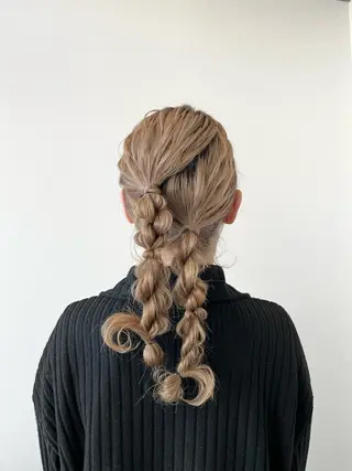 ヘアアレンジ 暖色カラー／ ヘアセット🌛櫻井舞のヘアスタイル