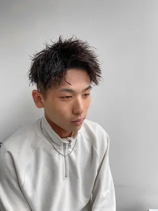 ショート カラー パーマ ヘアアレンジ メンズ NUMBER.12所属・【メンズ専門美容師】 NUMBER.12のヘアスタイル