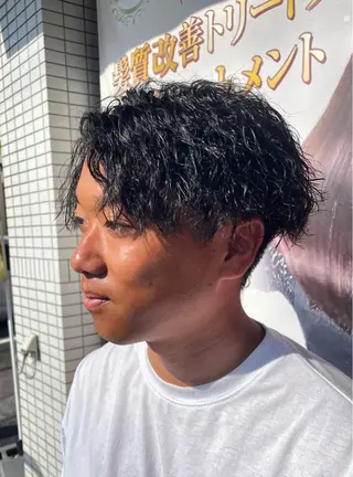 ショート メンズ 焼津メンズパーマ特化 大石雄生のヘアスタイル