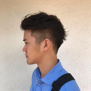 ショート カラー パーマ メンズ JUNTA 梅田茶屋町のヘアスタイル