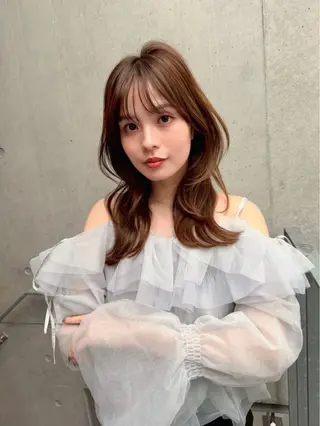 セミロング 🎀ゆうな/艶髪/ 透明感カラー🎀のヘアスタイル