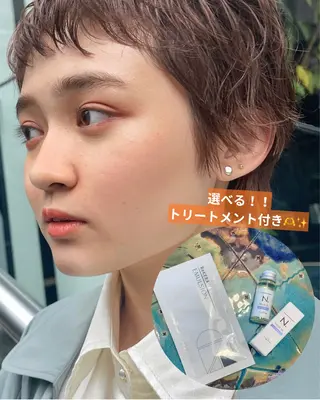 ショート カラー hair design SUN room【サンルーム渋谷】所属・レイヤーボブ/渋谷 /メンズyuinaのヘアスタイル