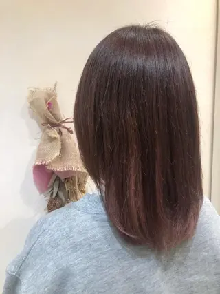 ミディアム カラー ツヤ髪カラー💎 佐藤あきのヘアスタイル