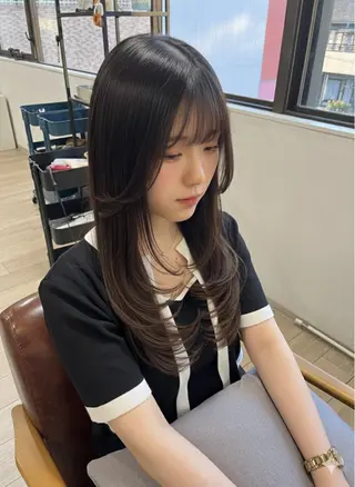 ロング 韓国ヘア🇰🇷🎀 山本うららのヘアスタイル