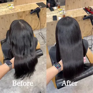 ロング 縮毛矯正/髪質改善 /nuup岩田のヘアスタイル