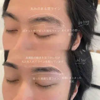 メンズ アイブロウ WHITEEYE堺東 店長/藁粥　明の眉毛・アイブロウイメージ