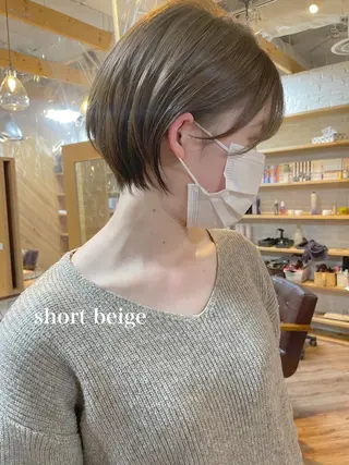 ショート カラー hair salon Ranun髪質改善のヘアスタイル