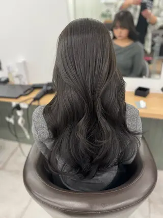 ロング カラー 赤み消し韓国ヘア レイヤー縮毛🤍渡邉のヘアスタイル