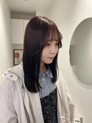 セミロング アレンジ/ブラウン カラー HARU🕯のヘアスタイル