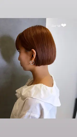 ショート カラー 巻ける縮毛矯正/艶 カラーchika🩵のヘアスタイル