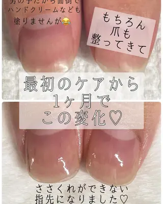 カラー メンズ ネイル Chérinail 爪のお手入れのネイルデザイン