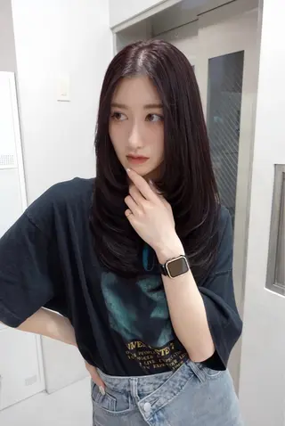 ロング カラー Beleza Era所属・韓国レイヤー/ 縮毛矯正🎀minaのヘアスタイル