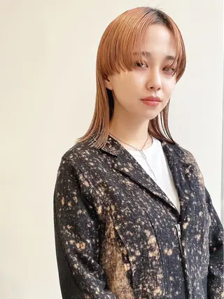 ミディアム カラー ill.所属・ill［イル］大須 ダブルカラー髪質改善のヘアスタイル