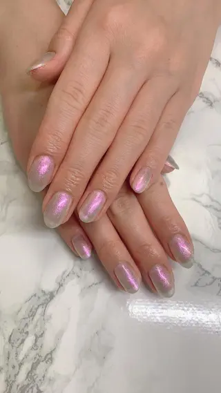 ネイル はな💎ネイル ワンホン、長さ出しのネイルデザイン