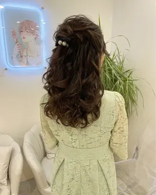 カラー ヘアアレンジ はるか/ヘアアレンジ ブリーチなしカラー♡のヘアスタイル