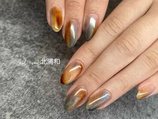 セミロング ネイル 長さ出し専門 nynaのネイルデザイン