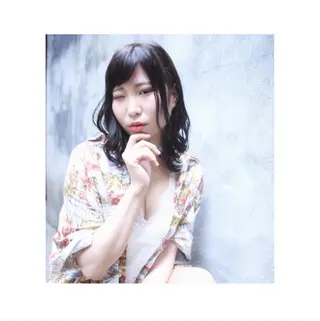 ミディアム カラー vato マンツーマンサロンのヘアスタイル