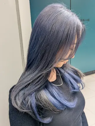 ロング カラー fuwat所属・秋葉原でカラーする なら🐉ちぇーたんのヘアスタイル