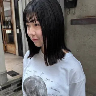 ミディアム カラー 水原波津輝/ボブ /ニュアンスパーマのヘアスタイル