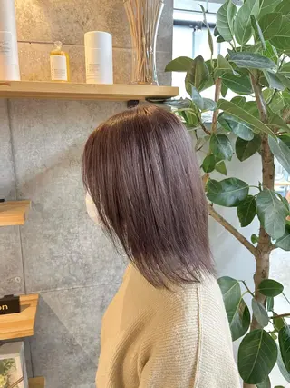 ミディアム カラー ハイトーンカラ ー/小川のヘアスタイル
