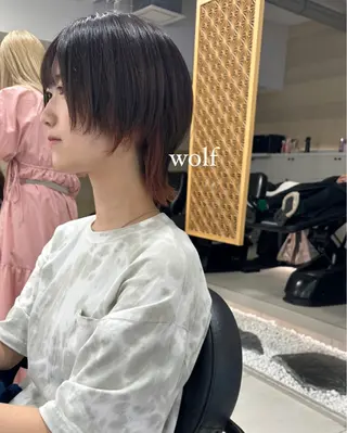 ミディアム カラー 山下恋佳/矢場町/ ブリーチ/ショートのヘアスタイル