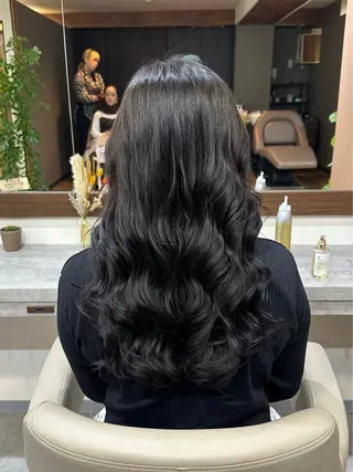 ロング パーマ 韓国風パーマ/ヘア セット/店長みづきのヘアスタイル