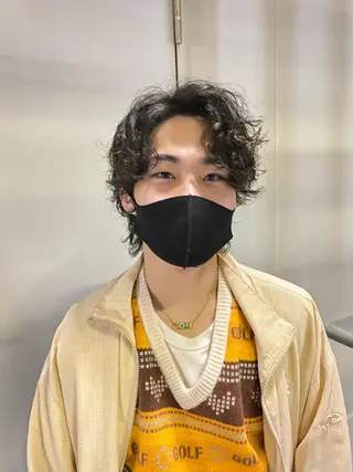 ショート カラー パーマ メンズ レイヤー✂︎赤み消し 髪質改善/井上健太のヘアスタイル