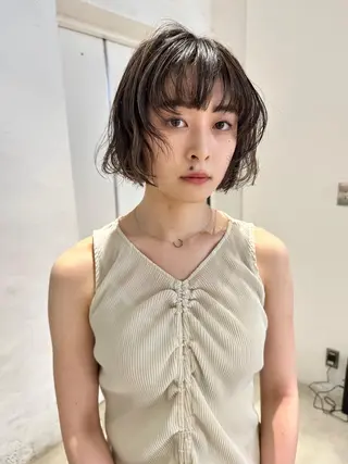 ショート カラー 顔周りカット/透明感 カラー✂️MEIのヘアスタイル