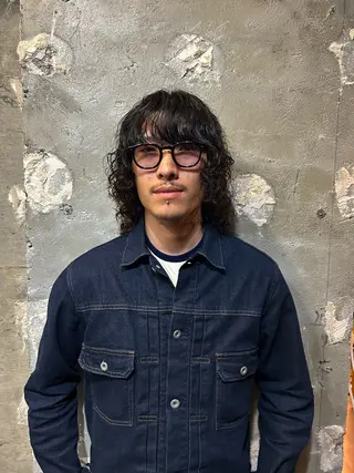 ミディアム パーマ メンズ 成田 渉太郎のヘアスタイル