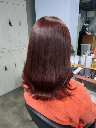 ミディアム I S所属・🌿透明感カラー‪ 縮毛矯正✨かずきのヘアスタイル