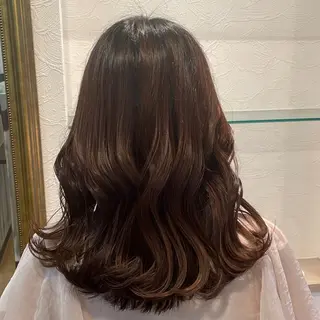 セミロング ピンク・ラベンダー/ レイヤー/NANAのヘアスタイル