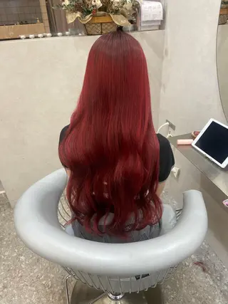 ロング カラー 新宿/韓国ヘア 中明度カラー/かやのヘアスタイル