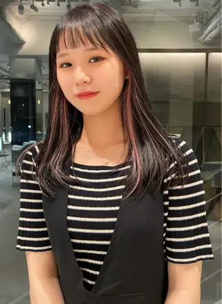 ロング カラー M.SLASH 表参道所属・透明感カラー/パーマ オレンジmiyo⭐️のヘアスタイル