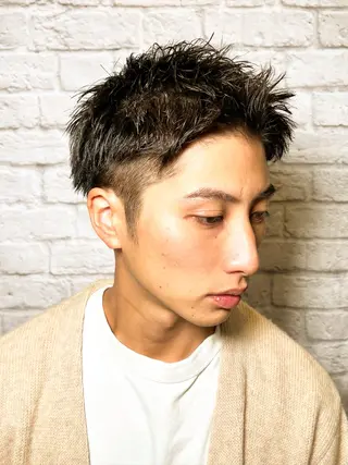 ショート カラー パーマ ヘアアレンジ メンズ メンズカット/パーマ 山崎航平💈のヘアスタイル