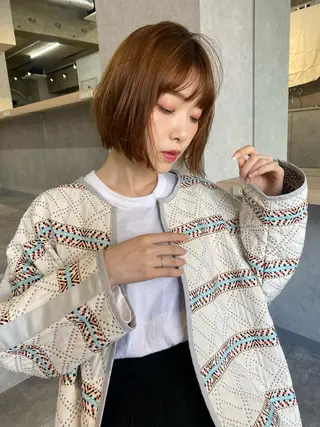 ショート カラー Umu所属・✳︎透明感カラー✳︎ ボブ✳︎nanaのヘアスタイル