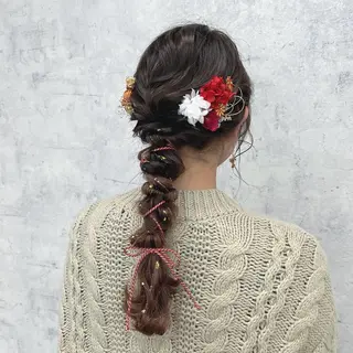 ロング ヘアアレンジ JUNSHIN🦋 ヘアセット／カラーのヘアスタイル