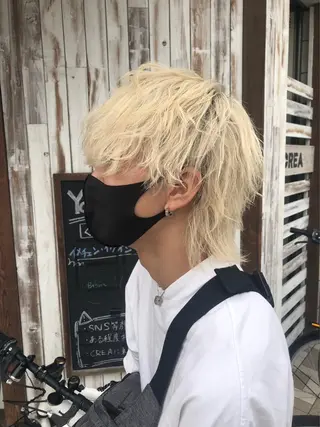 ショート カラー メンズ 湘南のパーマ職人 🔥清水琉葵🔥のヘアスタイル