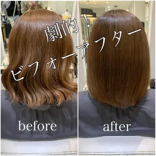 ミディアム カラー パーマ メンズ キッズ 酸熱トリートメント/ 髪質改善🌟玉井香奈のヘアスタイル