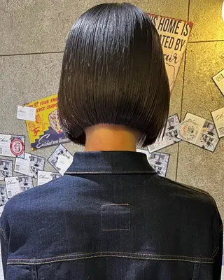 ショート ボブ/ショートボブ/ 岡山駅/別曽遥也のヘアスタイル