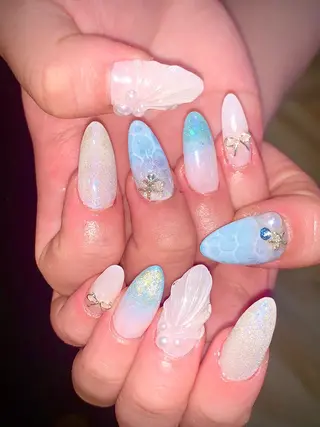 ネイル NES NAIL所属・さゆり￤推しキャラ ￤ロングネイル🩷のネイルデザイン