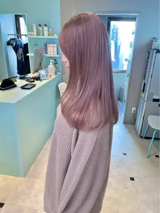 ロング カラー 曲がる縮毛矯正✨️ パーマ🌀 晃哉‎のヘアスタイル