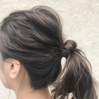 セミロング カラー ヘアアレンジ 韓国🇰🇷髪質改善 Chisaki치사키のヘアスタイル